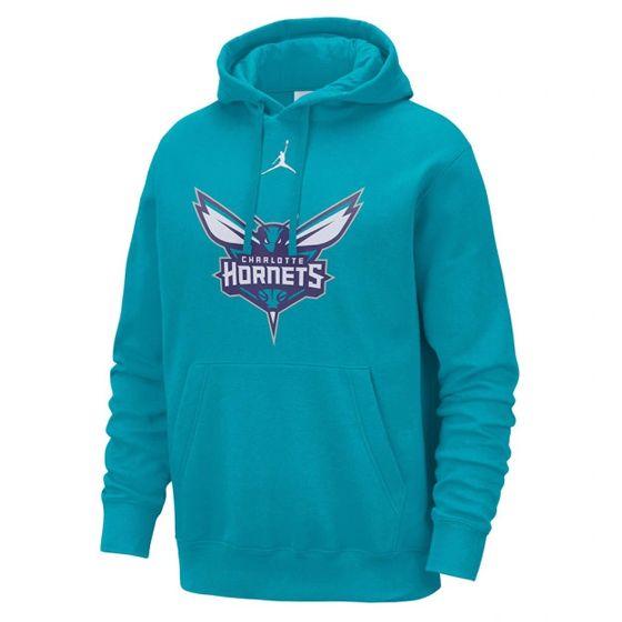 NBA CHARLOTTE HORNETS CLUB LOGO PULLOVER HOODIE 'RAPID TEAL'
